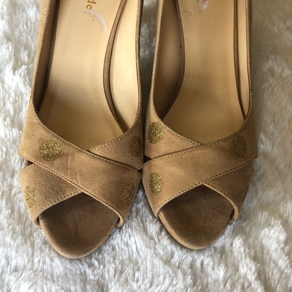 Kate Spade Polka Dot Peep Toe Heels - Picture 3 of 7